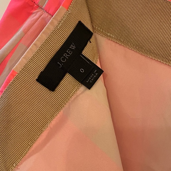 J Crew neon pink buffalo check ruffle skirt size 0 - Picture 8 of 8